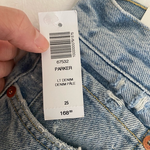 Agolde Parker denim shorts size 25 - Picture 6 of 7